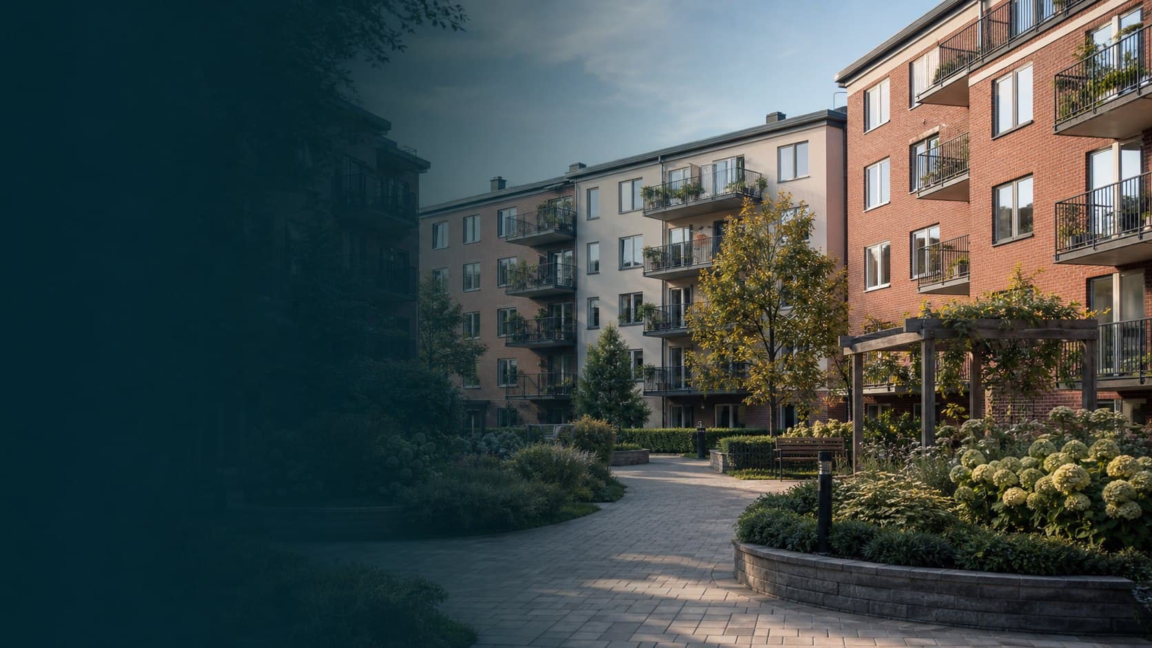 Flerbostadshus i en bostadsrättsförening
